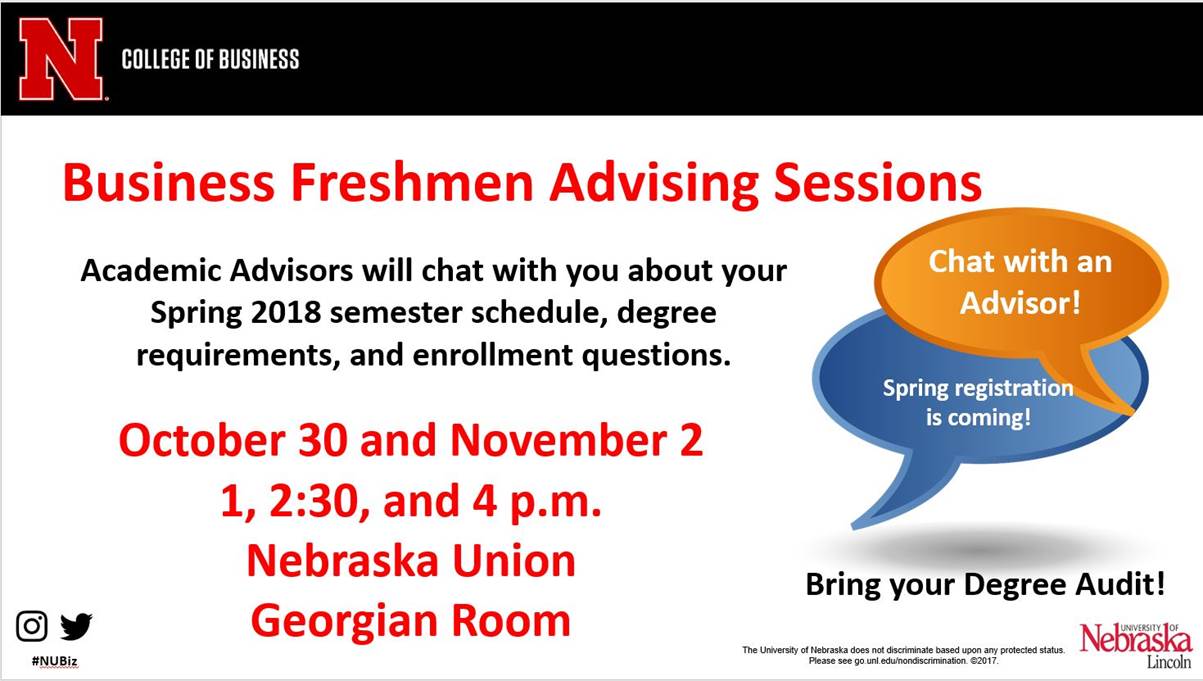 Business advising for Freshmen