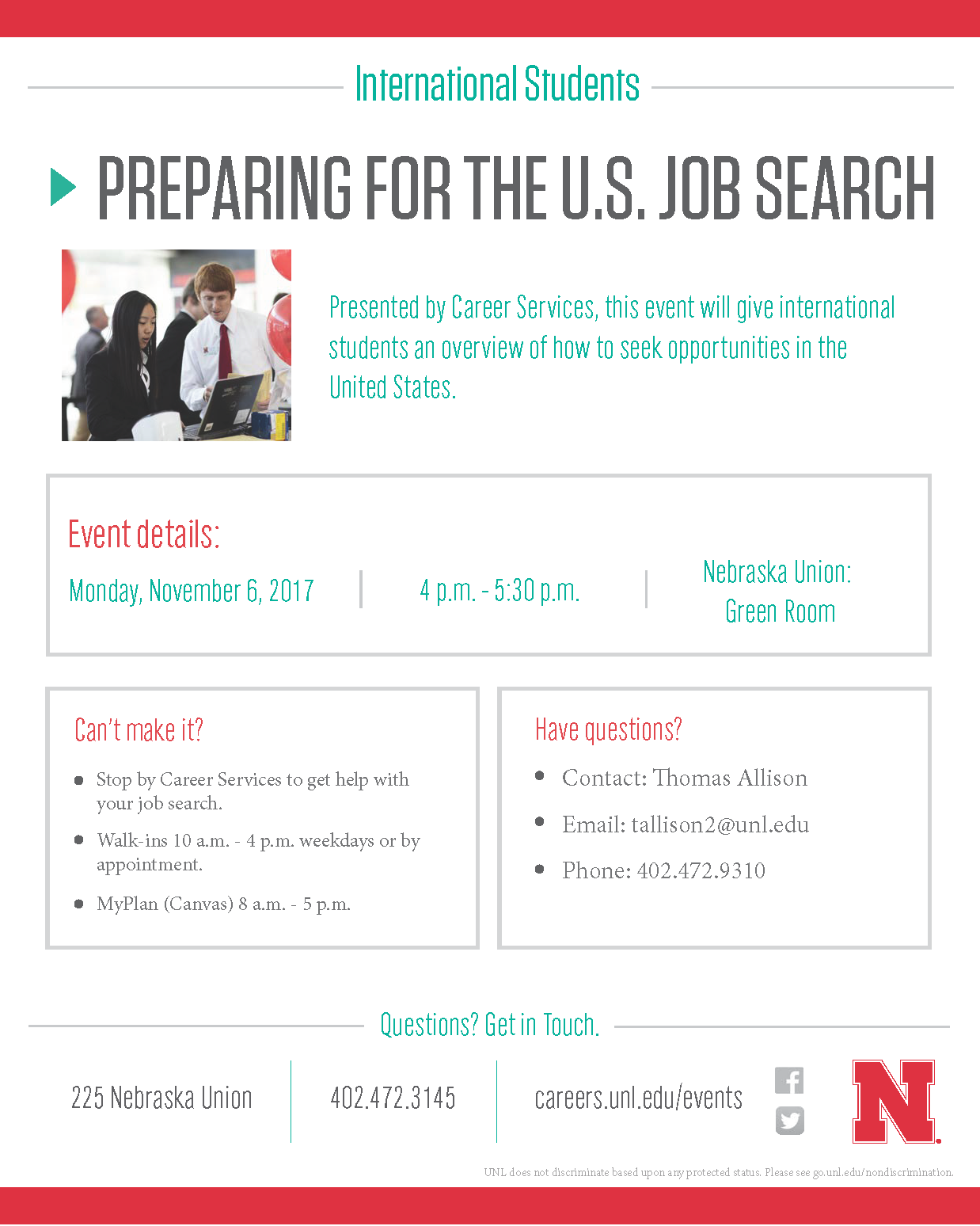 Full flyer from Career Services