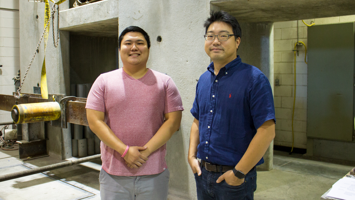 David Gee (left) with Dr. Chungwook Sim