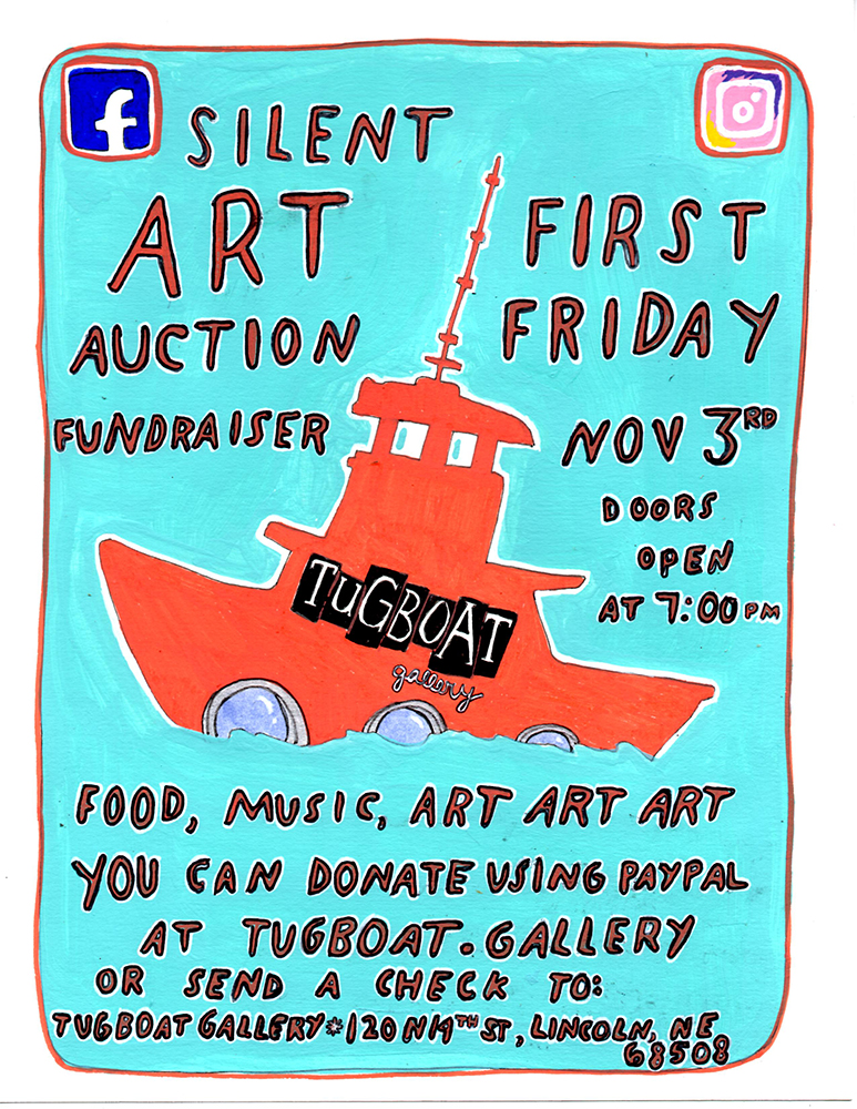 Silent Auction at Tugboat Gallery features work by UNL students and alumni