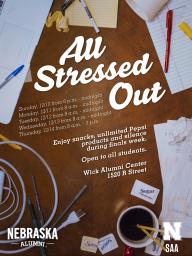 Looking for a quiet place to study? Join us for All Stressed Out this Dec. 10-14 at the Wick Alumni Center