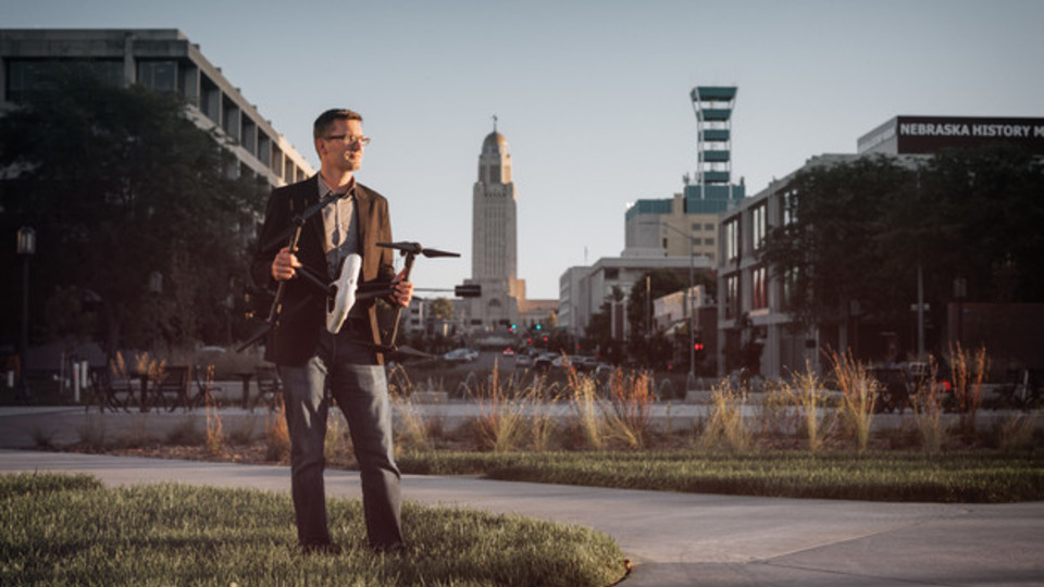 Matt Waite, professor of practice, will discuss drones in the Nebraska Lecture on Nov. 8. The talk is part of the university's fall Research Fair. | University Communications