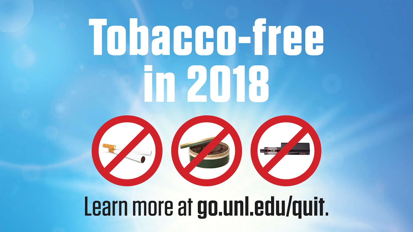 Campuswide ban of tobacco products begins Jan. 1, 2018.