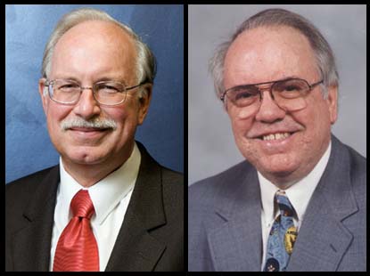 UNL's 2011 university-wide award winners (from left) Stephen Baenziger and Stephen Taylor.