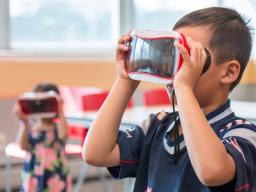 A Nebraska team led by Changmin Yan, associate professor of advertising and public relations, has created a virtual reality game that teaches kindergarten children about nutrition and physical activity.