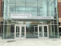 North Entrance of Adele Hall Learning Commons