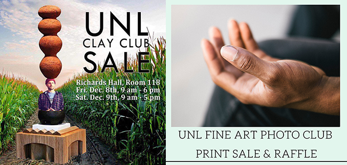 The Clay Club Sale and Fine Art Photo Club Print Sale are Dec. 8-9 in Richards Hall. Support the work of talented student artists by purchasing their most recent work.