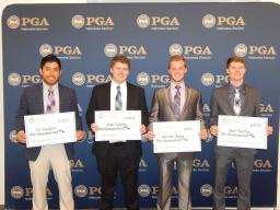 Nebraska Section PGA Scholars (from left to right) include TJ Loudner, Josh Enholm, Harrison Agena, and Kurt Karcher.