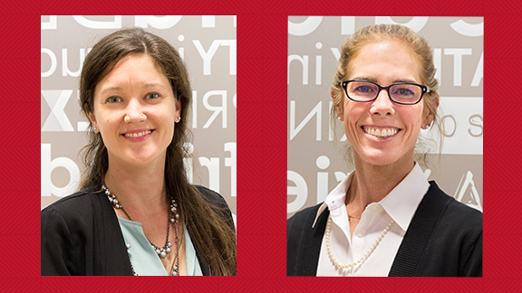 L-R, Janet Eckerson and Sarah Staples-Farmer have been named Practice Fellows in the Department of Teaching, Learning and Teacher Education.