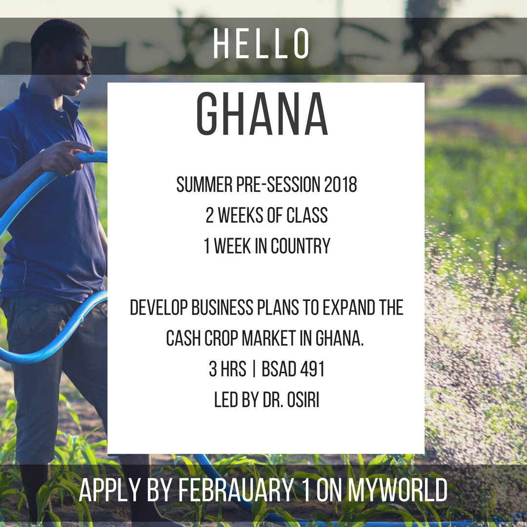 Join Dr. Osiri this summer in a unique project to Ghana West Africa.