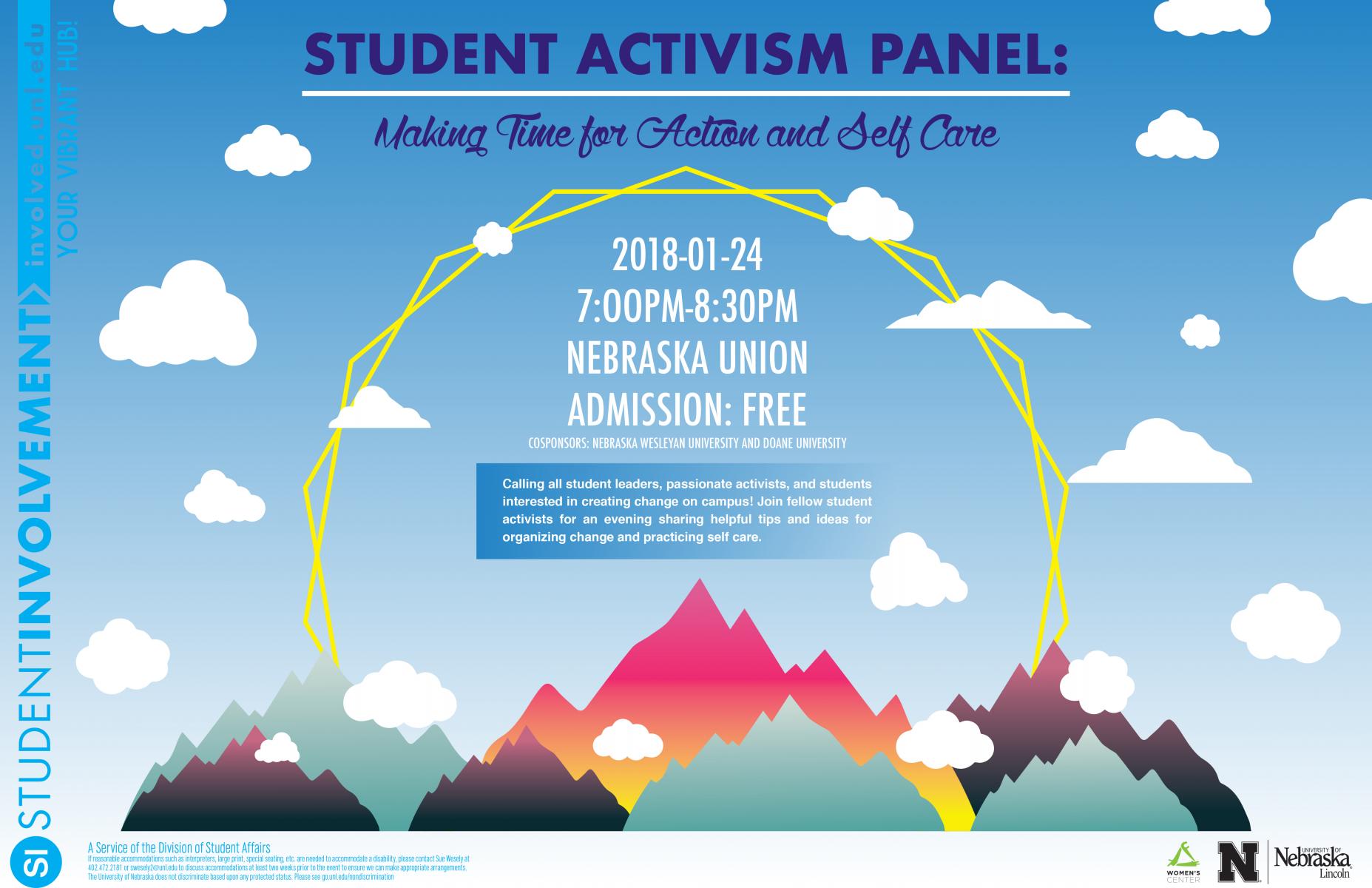 Student Activism Panle: Making Tim for Activism and Self Care
