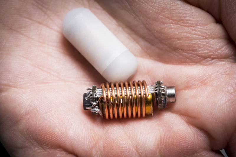 Benjamin Terry writes about swallowable capsules, like this one that includes a sensor, can provide gas profiles of a human gut. 