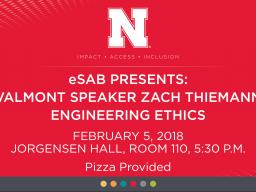 Zach Thiemann will speak Feb. 5 on Engineering Ethics. 