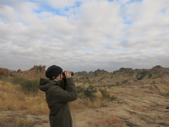 Emily Hruza, one of SNR's Cabela's apprentices, studied Chacma baboons and their interaction with African elephants at watering holes for her research project. | Courtesy image