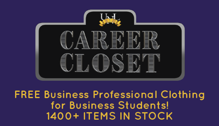 Take advantage of the Career Closet coordinated by Delta Sigma Pi.