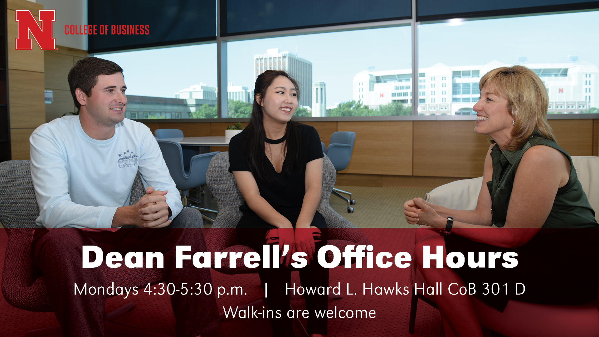 Stop by to talk with Dean Farrell