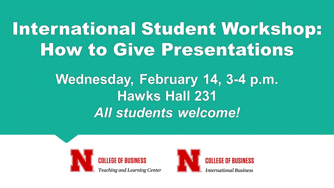 International Student Workshop: How to Give Presentations