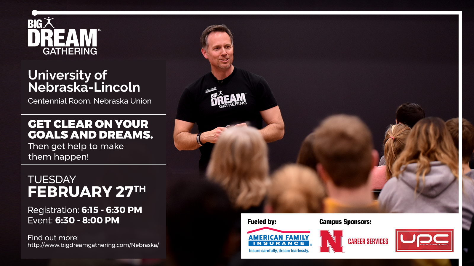 Come receive some awesome swag and possibly a free copy of Keynote Mitch Matthew’s book, “Ignite,” but more importantly the opportunity and motivation to let yourselves be open to your biggest dreams.