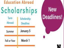 Study Abroad Deadline