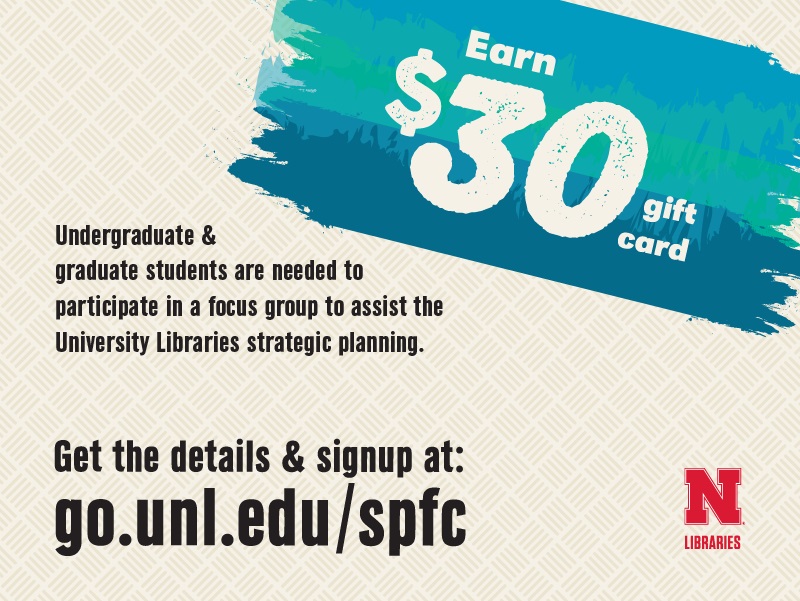 Earn a $30 gift card to the University Bookstore by participating in a University Libraries focus group!