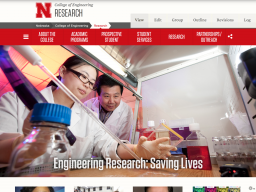 The new look for the College of Engineering Research web site.