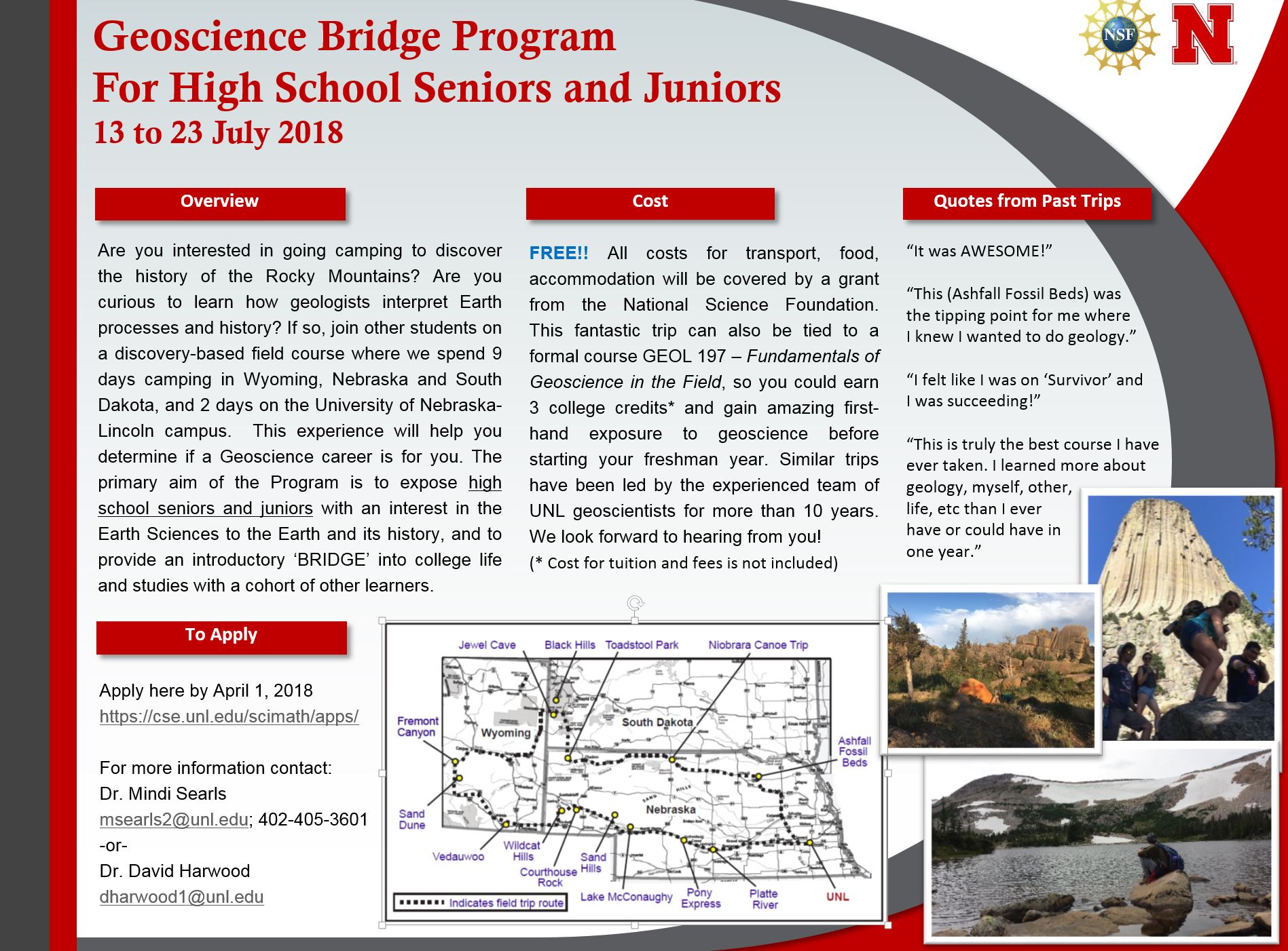 Geoscience Bridge Program flyer