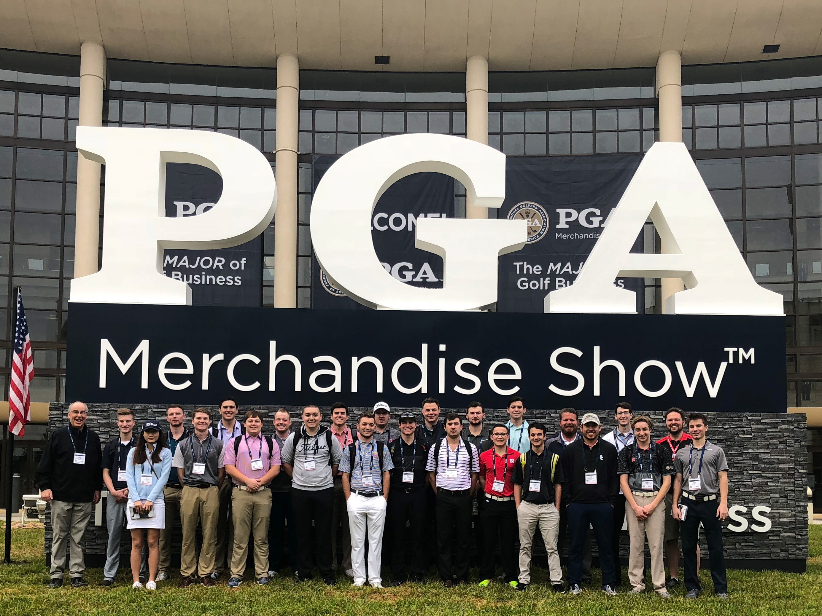 Students and faculty leaders at the 2018 Merchandise Show in Orlando, Florida