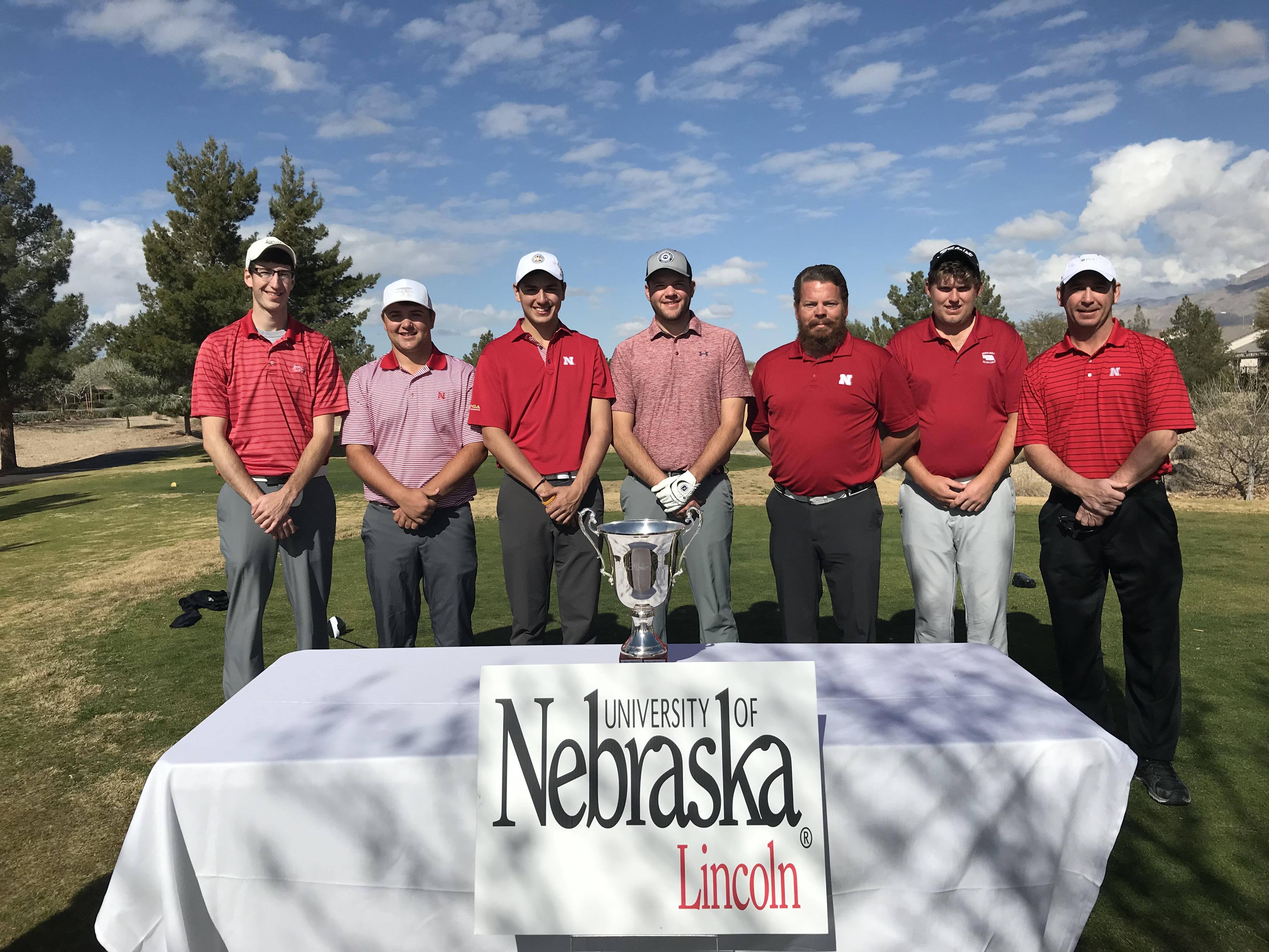 Team Nebraska (from left to right) includes Josh Baldus, Landon Maassen, Brendan Bond, Zach Sachen, Bill Rhiley, Austin Dell, and Coach Scott Holly