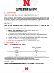 Summer Tuition Grant