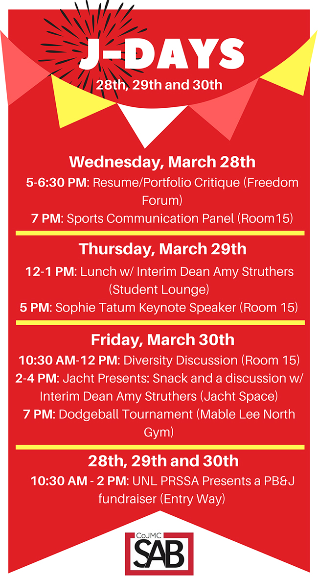  All the events are happening at Andersen Hall. We hope you'll join us!