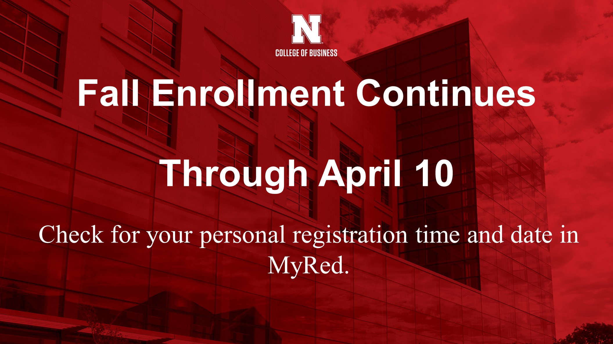 Priority Enrollment Continues Through Tuesday, April 10 Announce