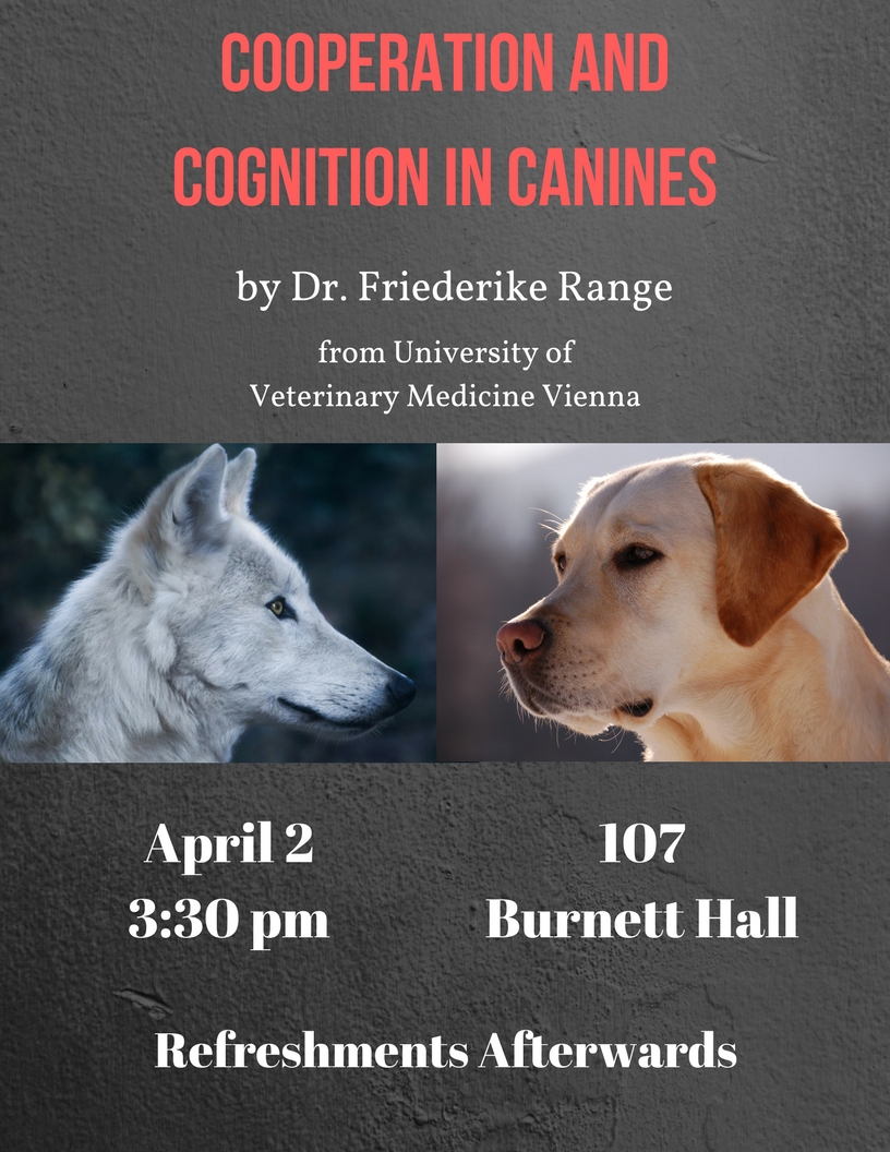 Cooperation and Cognition in Canines flier