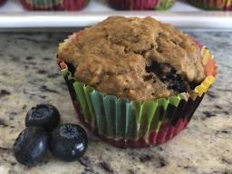 Applesauce Oatmeal Muffins With Blueberries