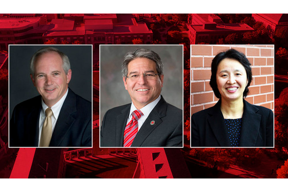 Finalists to become the next dean of Nebraska Engineering are (from left) David Ashley, Lance C. Pérez and Mei Wei. Campus interviews begin Wednesday.