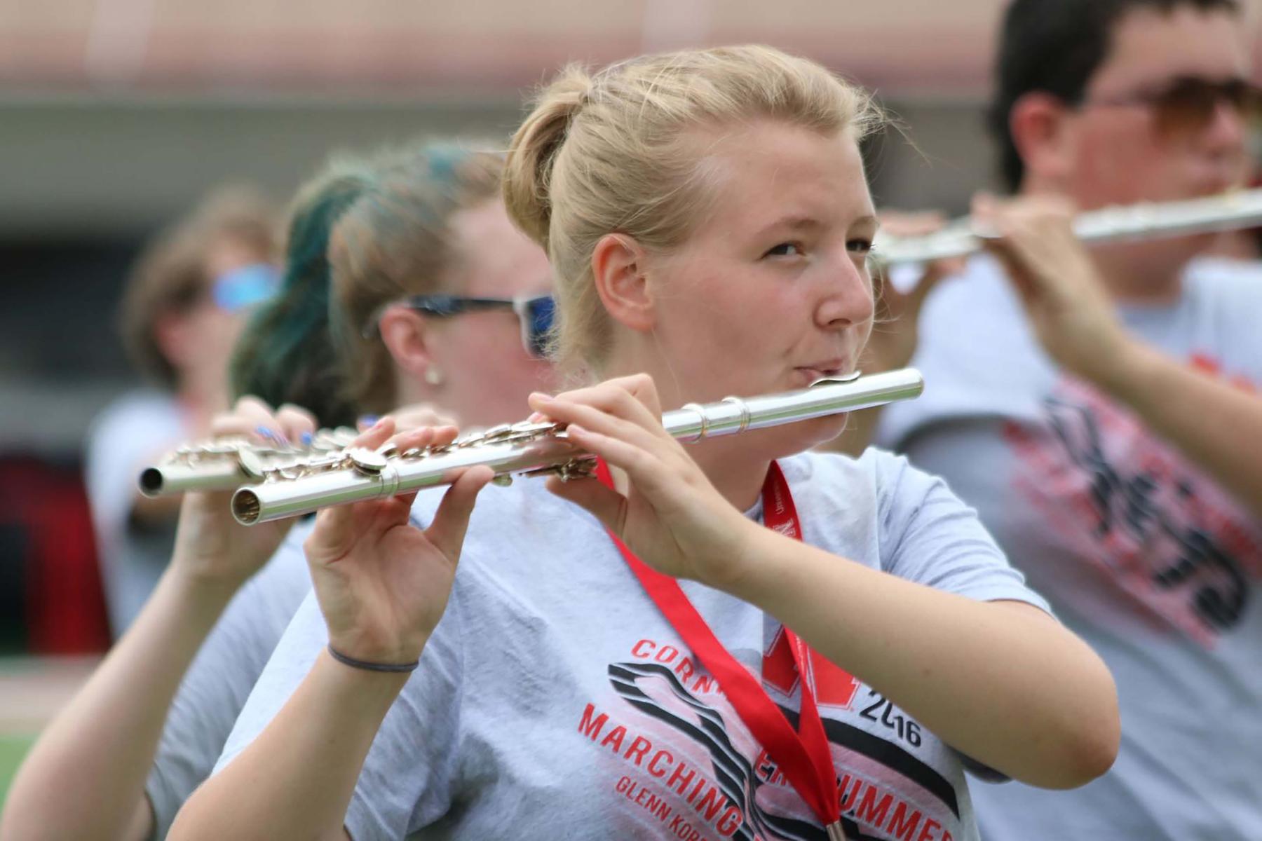 The Cornhusker Summer Marching Band Camp is one of several camps offered to high school students in the Glenn Korff School of Music this summer.