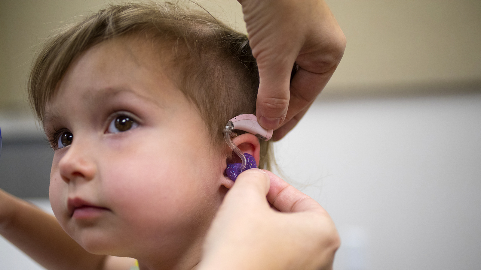 Evie Rausch is one of the 390 children who has received hearing aids through HearU Nebraska.