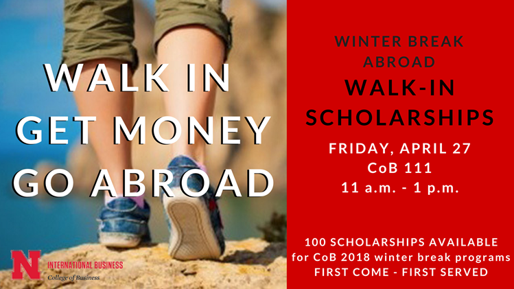 Winter Break Abroad Walk-In Scholarship