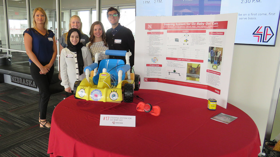 The Senior Design Showcase features nearly 50 engineering student projects. The free, public event is 1 to 3:30 p.m. April 27 in Memorial Stadium's East Stadium Club Level.