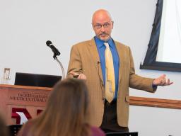 Eric Youngstrom, University of North Carolina professor of psychology and neuroscience, and psychiatry, delivers his keynote address April 19 to begin the two-day Emerging Scholars Series.
