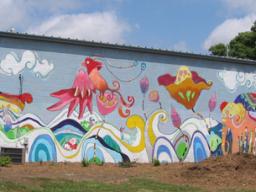 Artist Wendy Bantam created a mural at 27th and T streets that celebrates the Asian community.