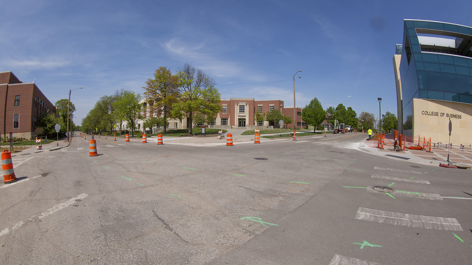The intersection of 14th and Vine streets will be the center of a water main replacement project this summer. The city-led project will cause disruptions to vehicle and pedestrian traffic on City Campus.