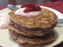 Oatmeal Pancakes with Applesauce (Photo by Kayla Colgrove) 