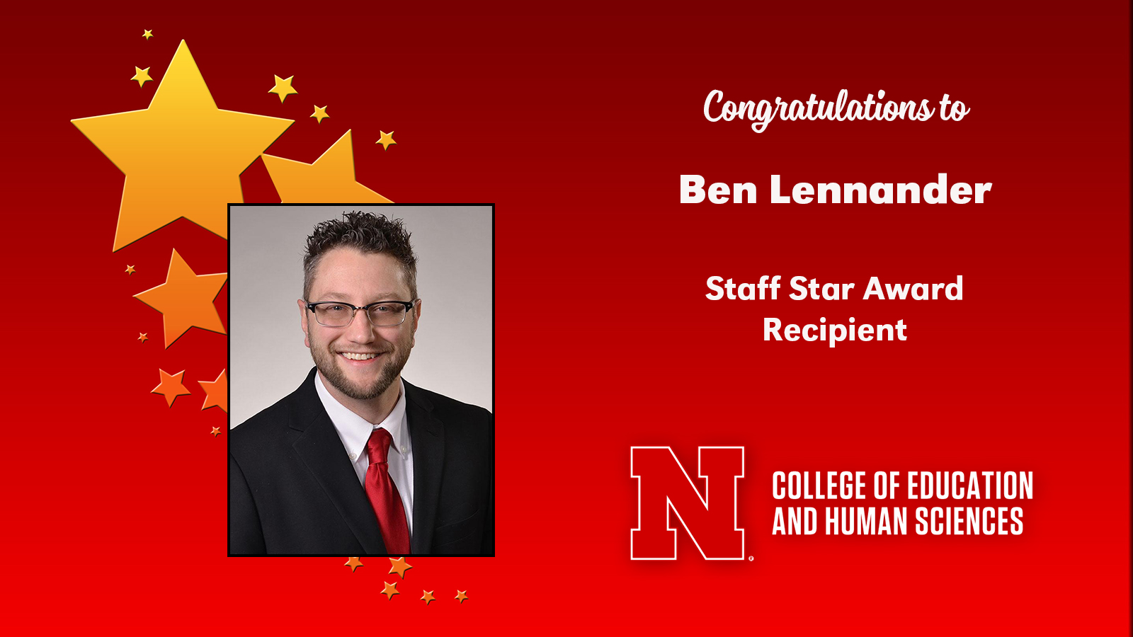 Ben Lennander is the latest CEHS Staff Star Award recipient.