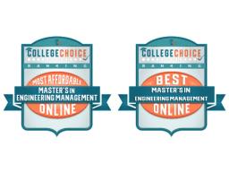 CollegeChoice.net has ranked Nebraska's Master of Engineering Management program in the top 20 in two categories.