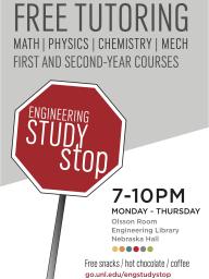 Free tutoring available at study stop.