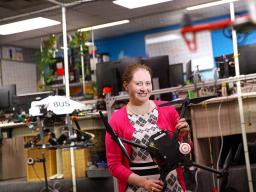 Brittany Duncan, assistant professor of computer science and engineering at Nebraska, has earned a nearly $550,000 Faculty Early Career Development Program award from the National Science Foundation to develop software that allows drones to communicate th