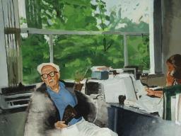 David Routon, Self Portrait in Department Office, 1985