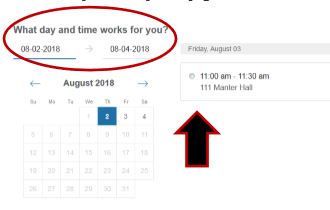 MyPlan Appointment Scheduling